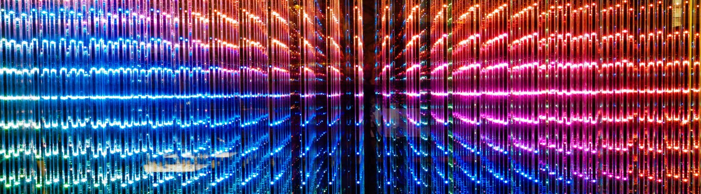 Abstract display of colorful lights 