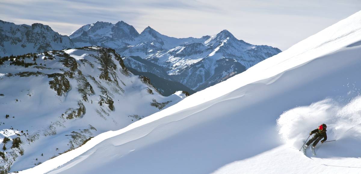 Mountain skiing