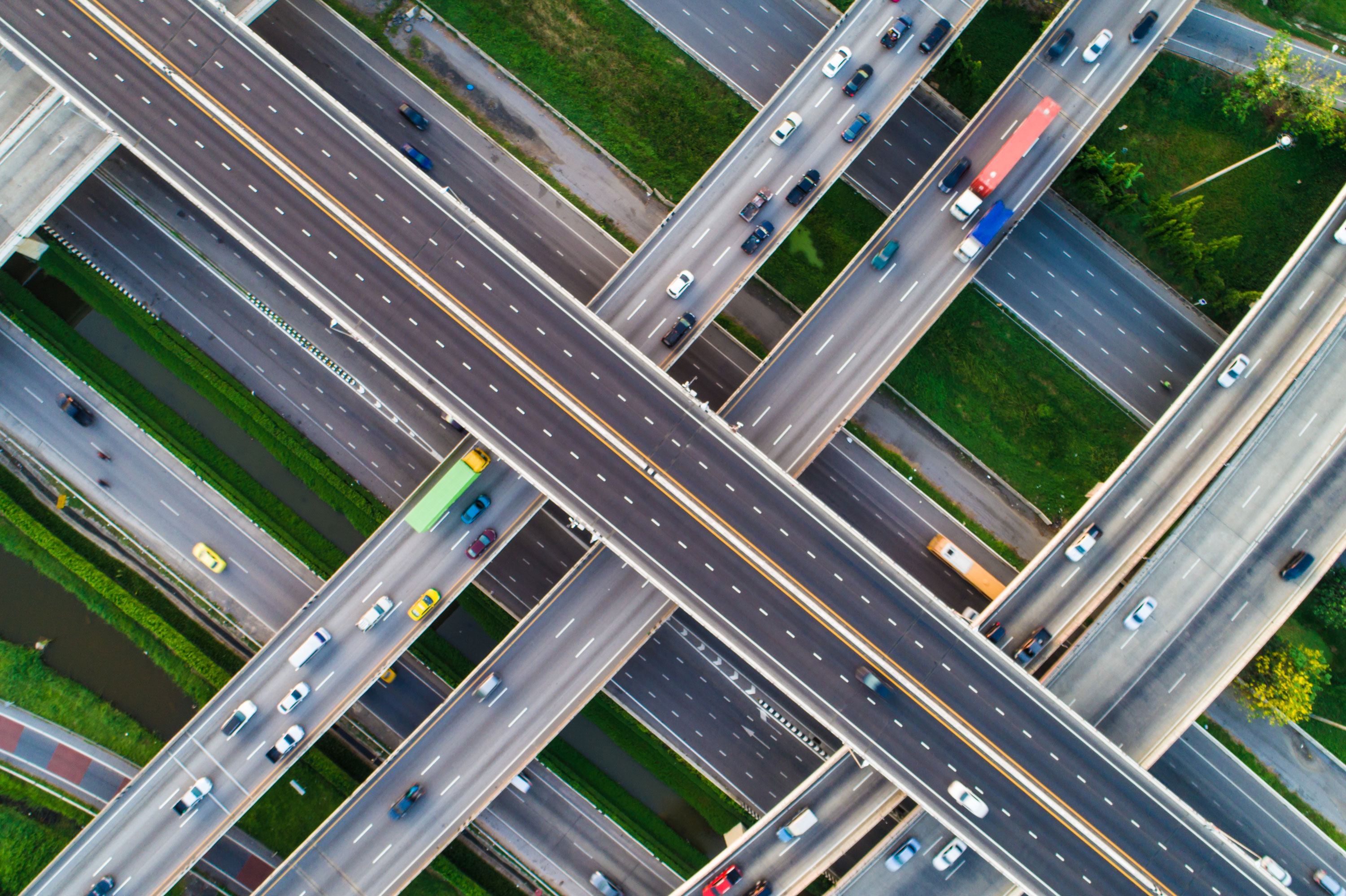 Above City Transport Junction Road intersecting highways