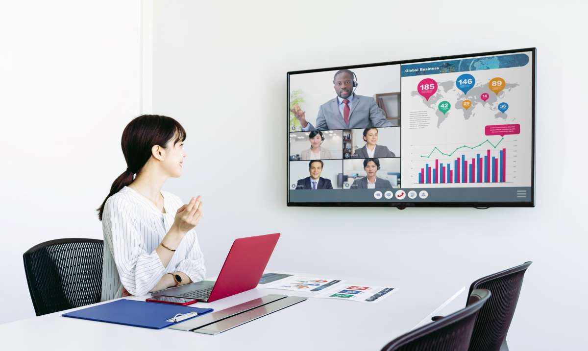 Video conference concept. Webinar