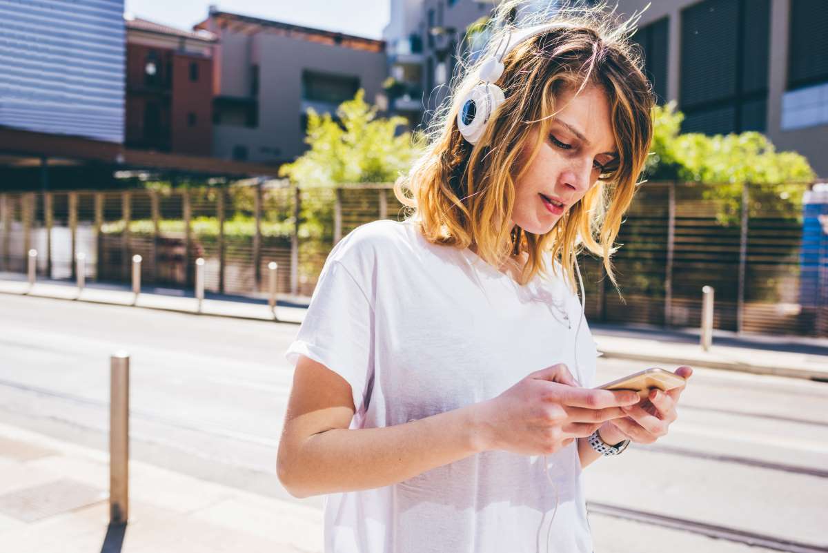 Woman With Mobile Device woman with personal mobile device