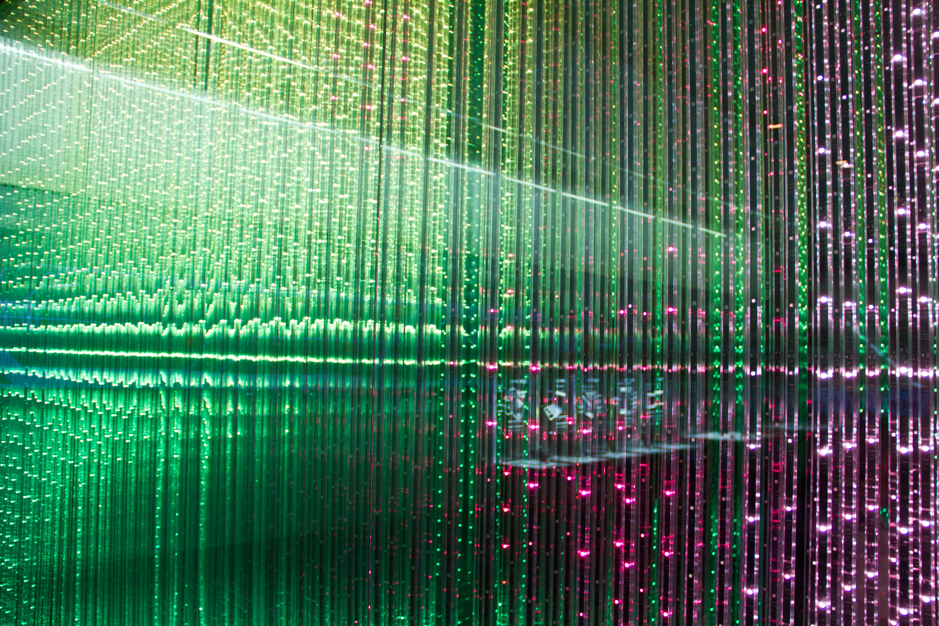 Green And Purple Abstract Color Pipes
