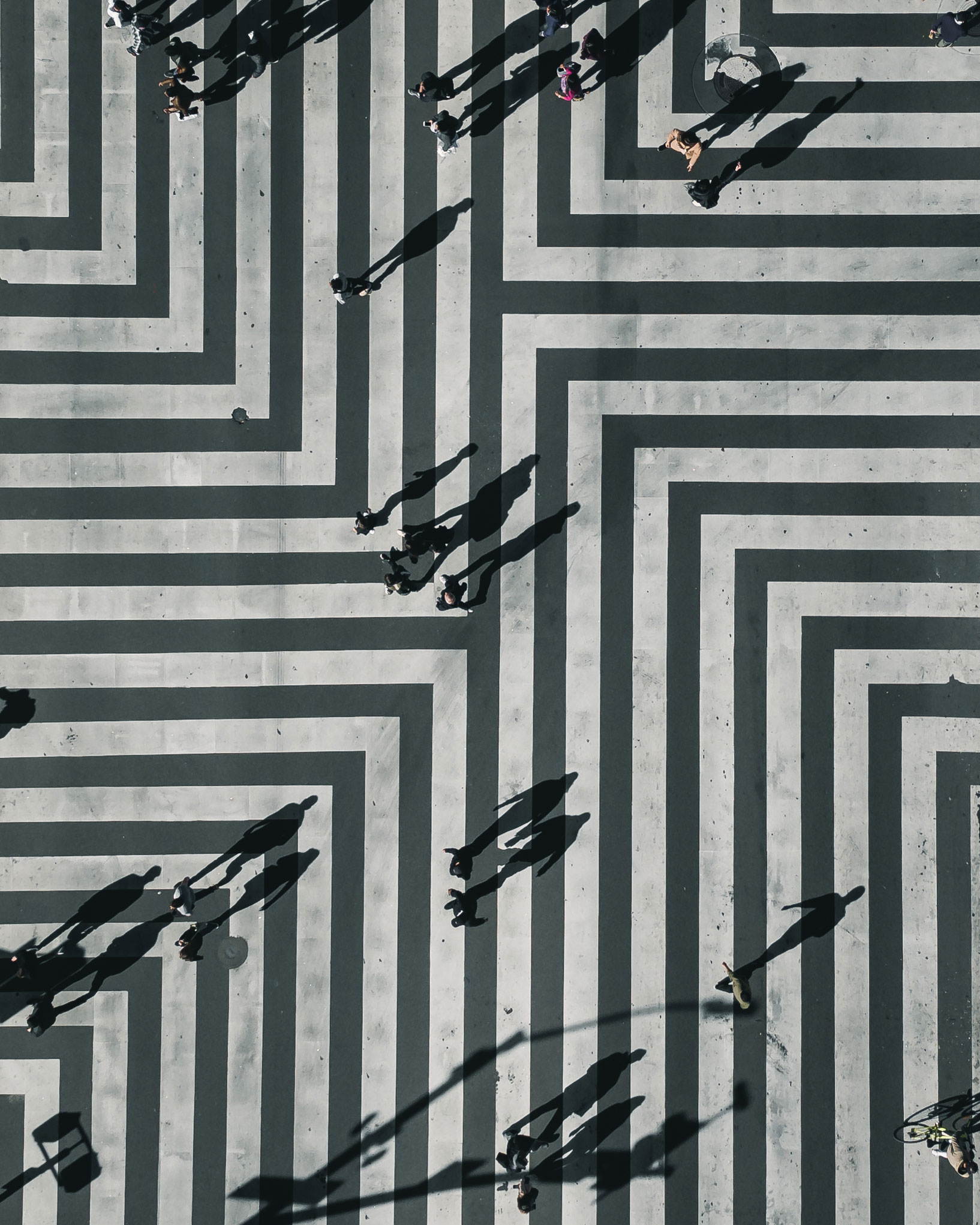 Aerial view of people - Gettyimages 1166492679 Aerial view of people